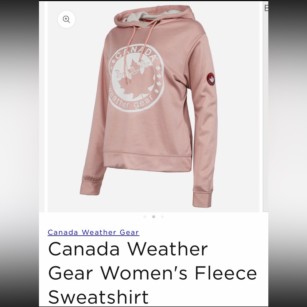 Canada Weather Gear Women's Blush Fleece Sweatshirt size Large